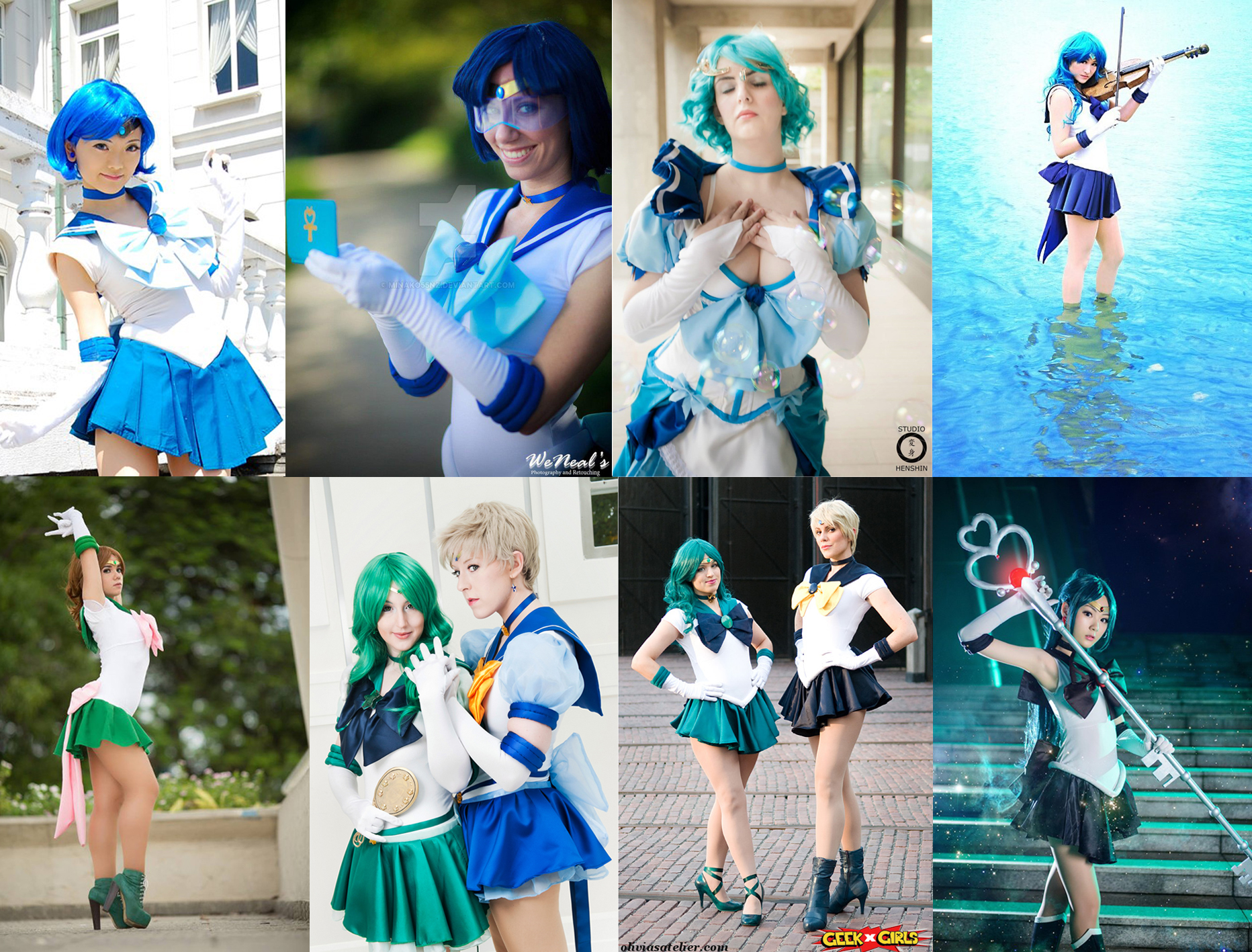 Sailor Mercury, Neptunus, Uranus, Jupiter, Pluto